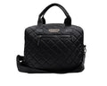 Black quilted equestrian horse riding helmet bag 