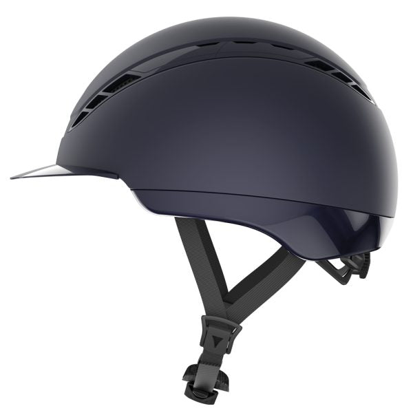 Blue equestrian horse riding helmet