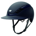 Blue equestrian horse riding helmet 