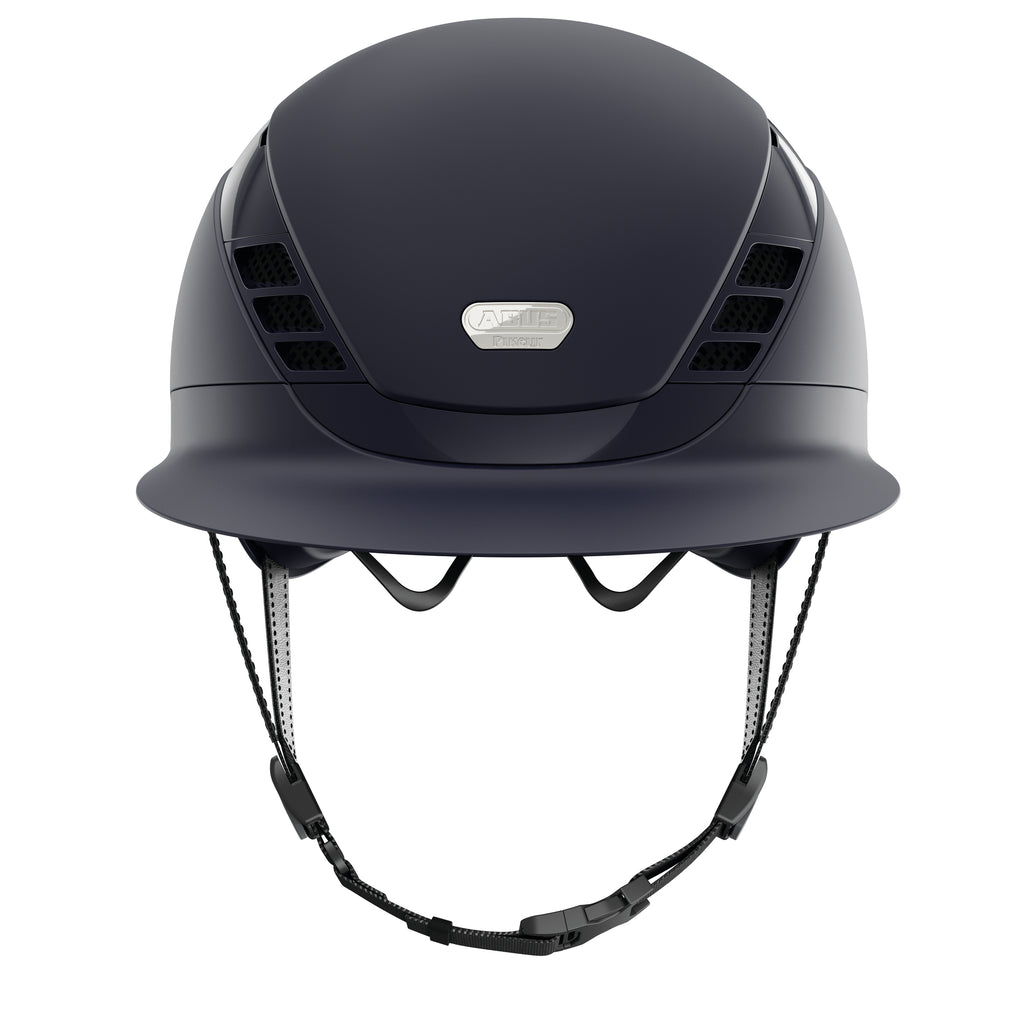 Blue equestrian horse riding helmet 