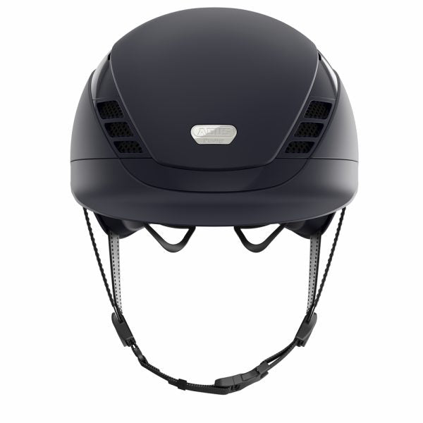 Blue equestrian horse riding helmet