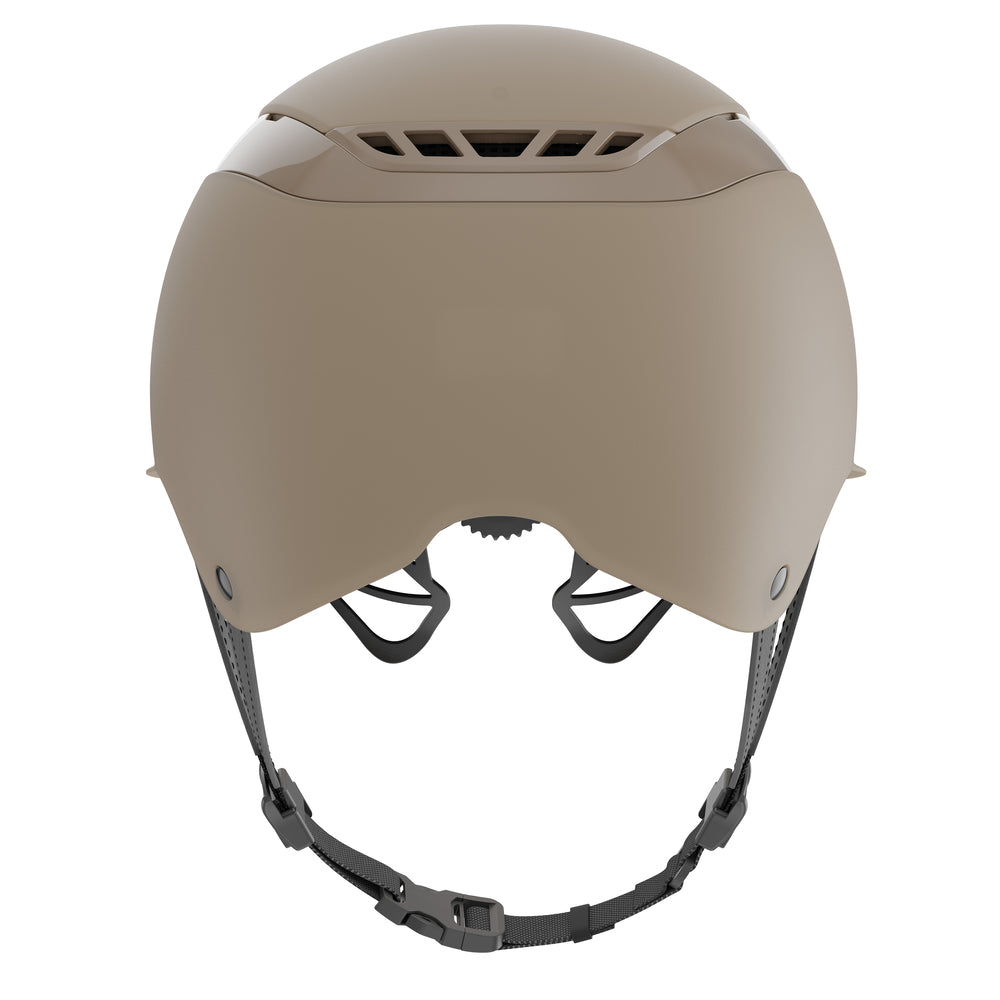 Beige matt equestrian horse riding helmet 