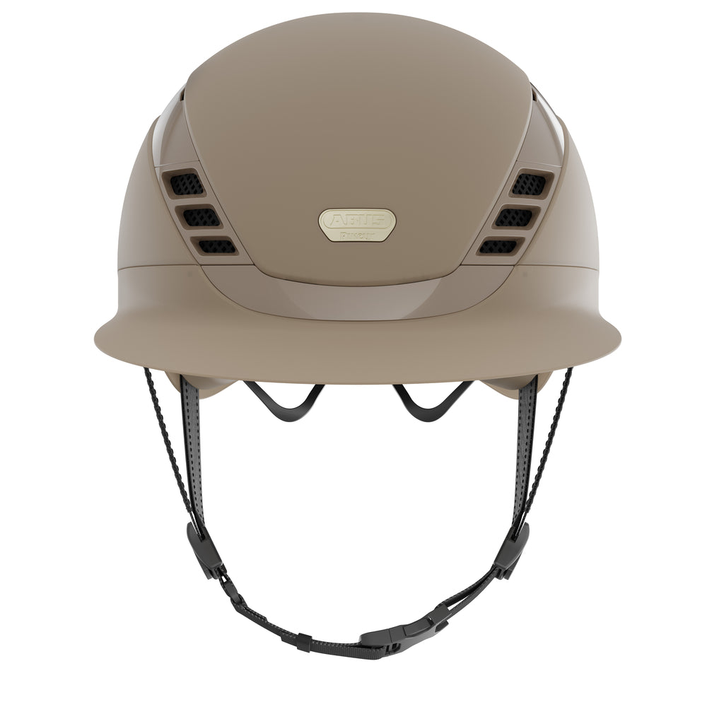 Beige matt equestrian horse riding helmet 