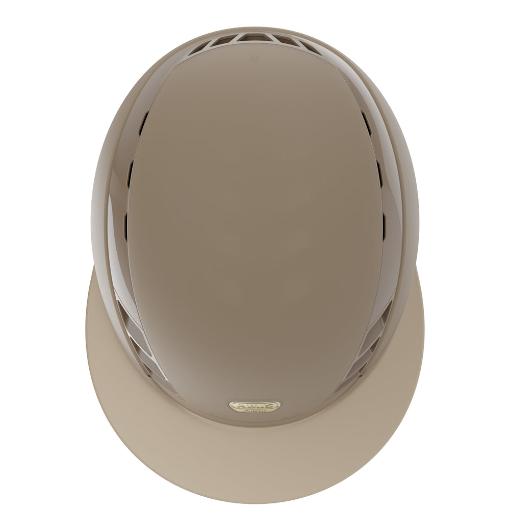 Beige matt equestrian horse riding helmet 