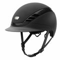 Black equestrian horse riding helmet