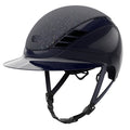 Navy Blue shiny equestrian horse riding helmet