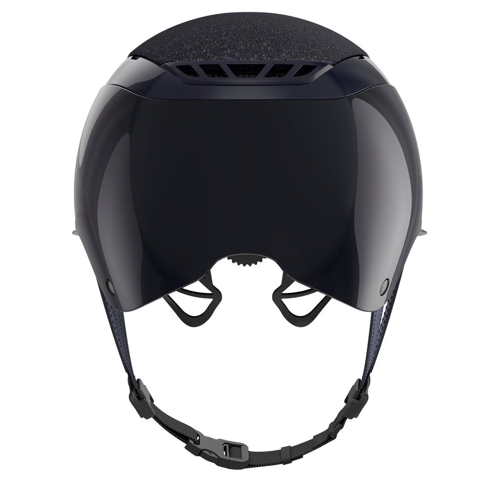 Navy Blue shiny equestrian horse riding helmet