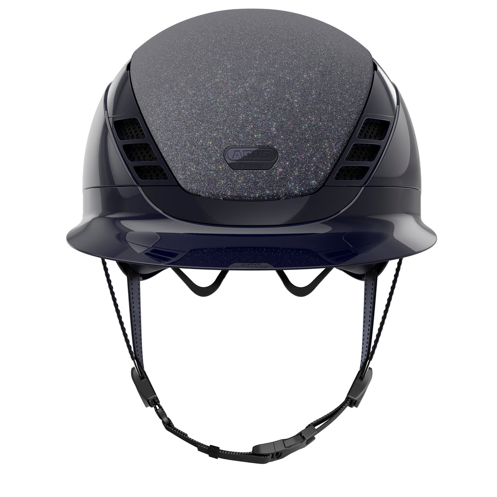 Navy Blue shiny equestrian horse riding helmet