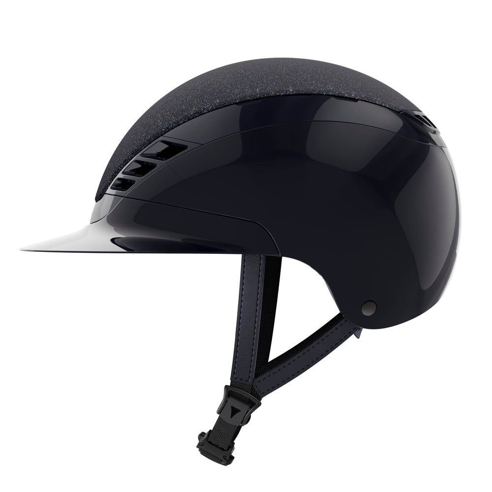 Navy Blue shiny equestrian horse riding helmet