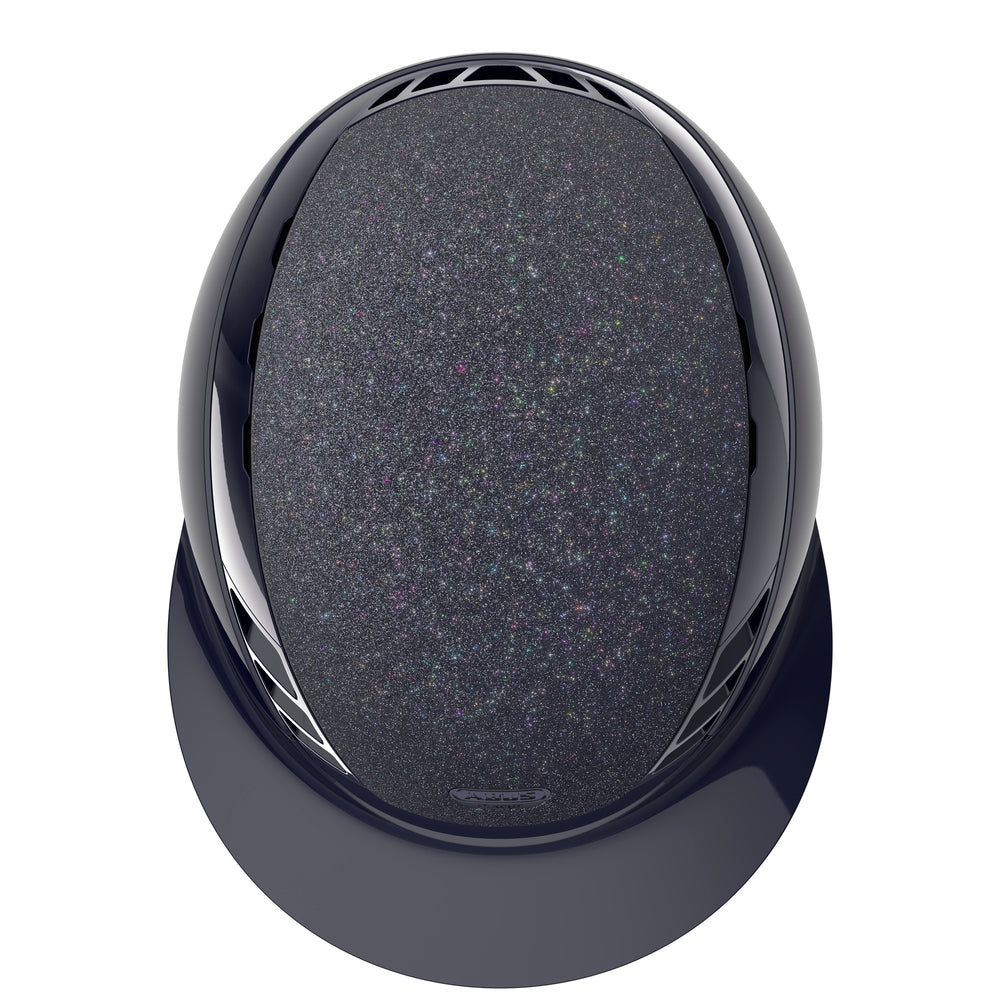 Navy Blue shiny equestrian horse riding helmet