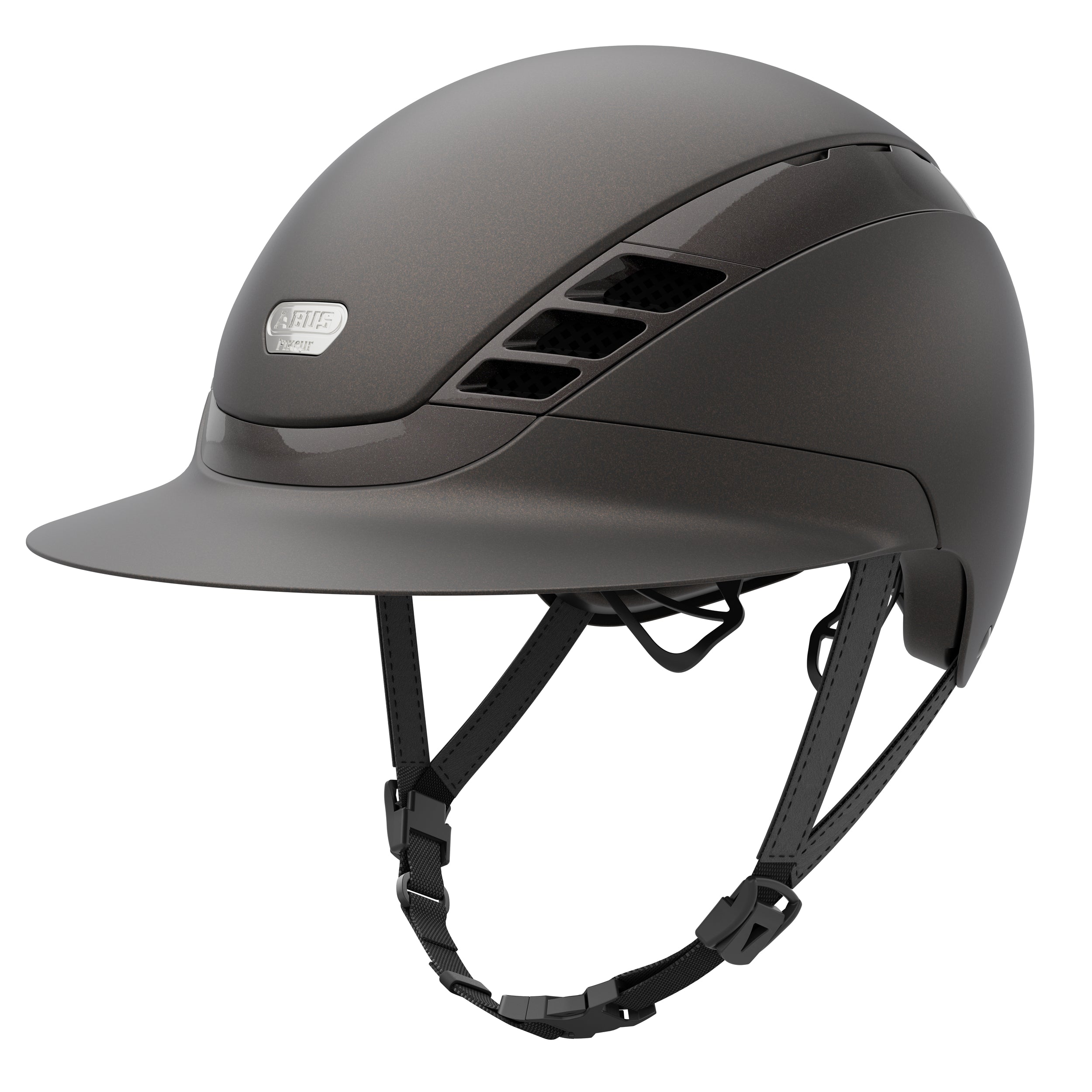 AirLuxe Pure *Limited Edition* Long Visor Riding Helmet - Matt Metallic Mocca