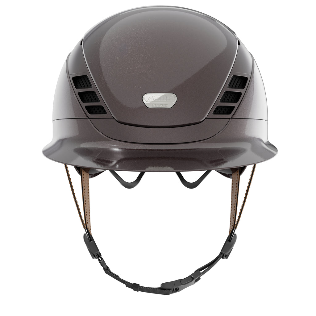 AirLuxe Pure *Limited Edition* Long Visor Riding Helmet - Shiny Metallic Hazelnut