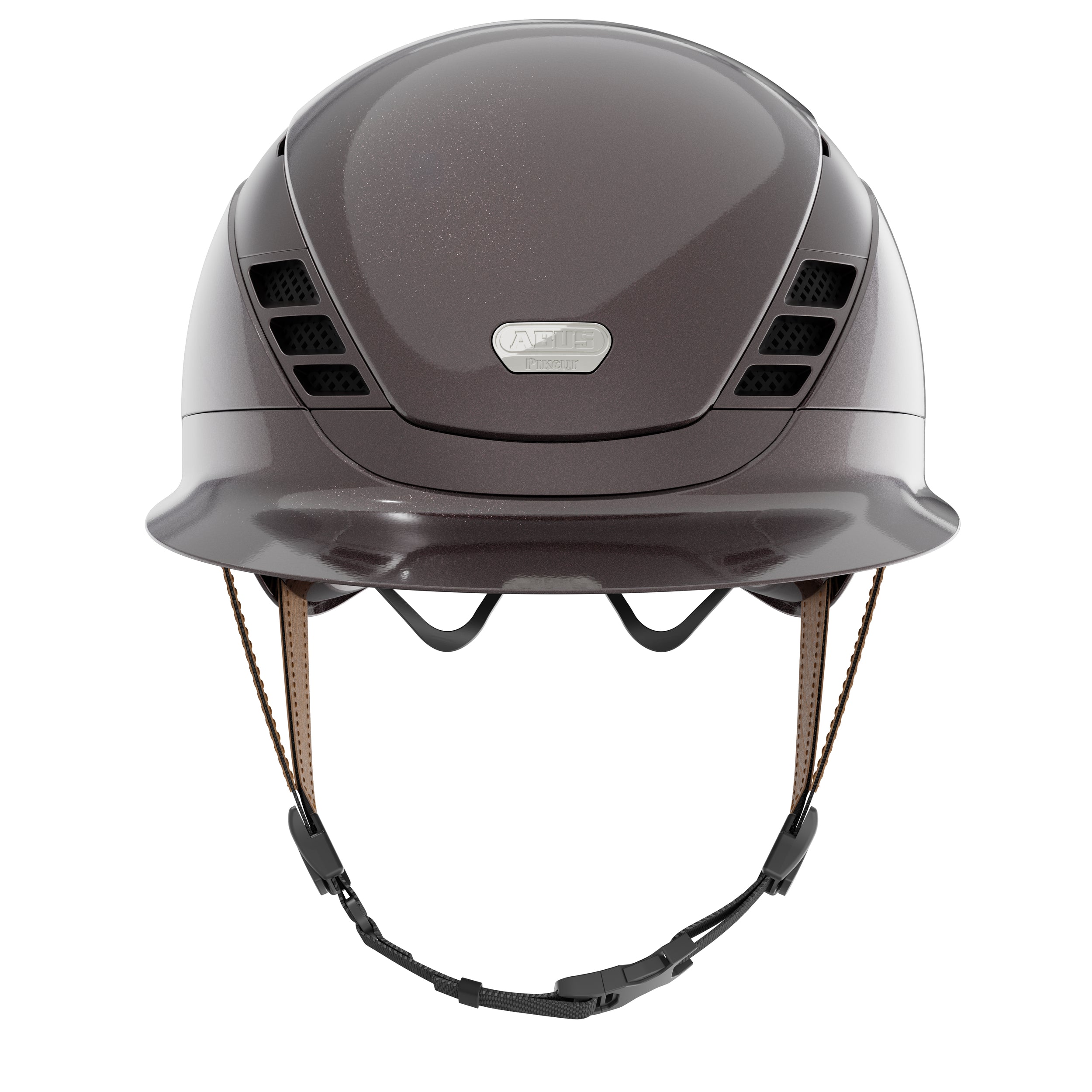 AirLuxe Pure *Limited Edition* Long Visor Riding Helmet - Shiny Metallic Hazelnut