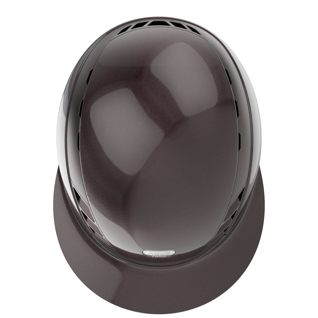 AirLuxe Pure *Limited Edition* Long Visor Riding Helmet - Shiny Metallic Hazelnut