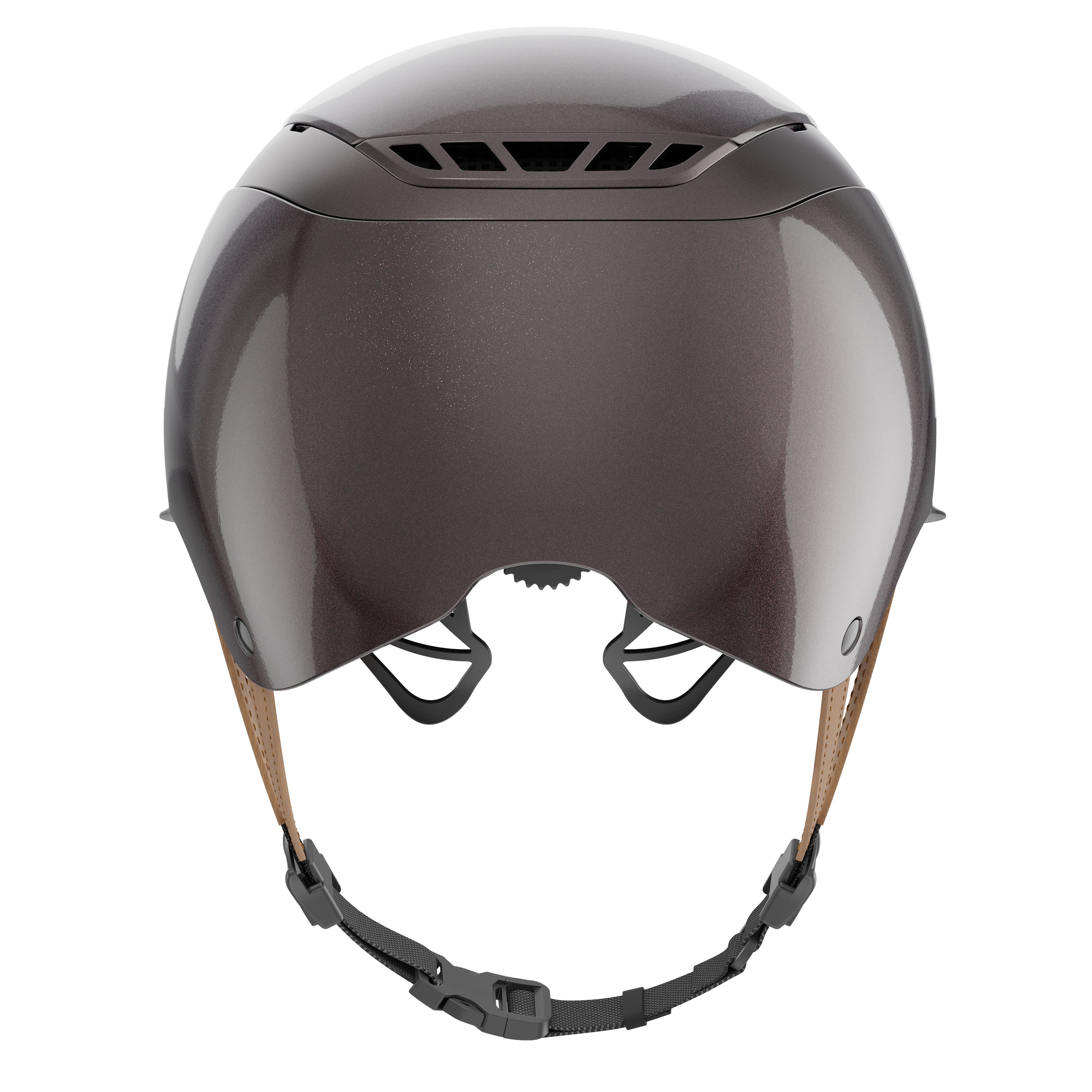 AirLuxe Pure *Limited Edition* Long Visor Riding Helmet - Shiny Metallic Hazelnut