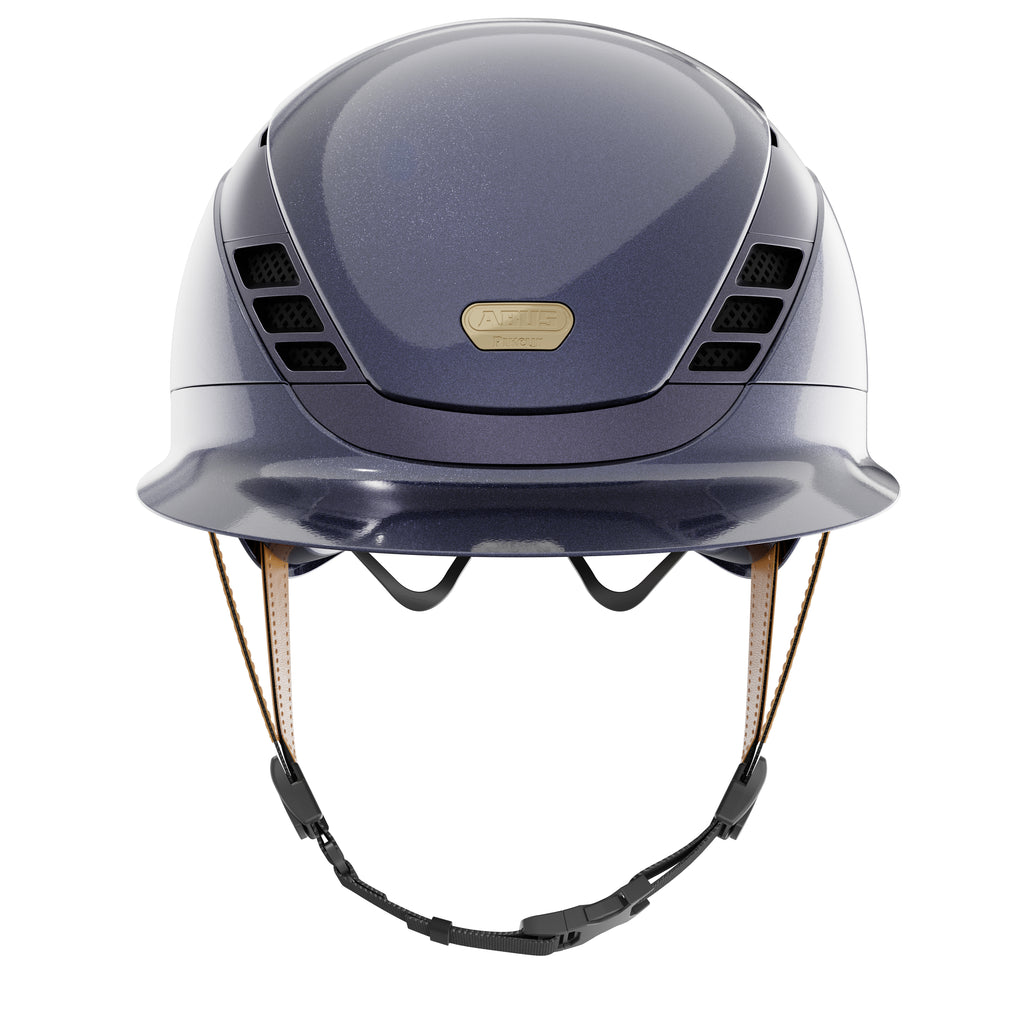 AirLuxe Pure *Limited Edition* Long Visor Riding Helmet - Shiny Metallic Ocean