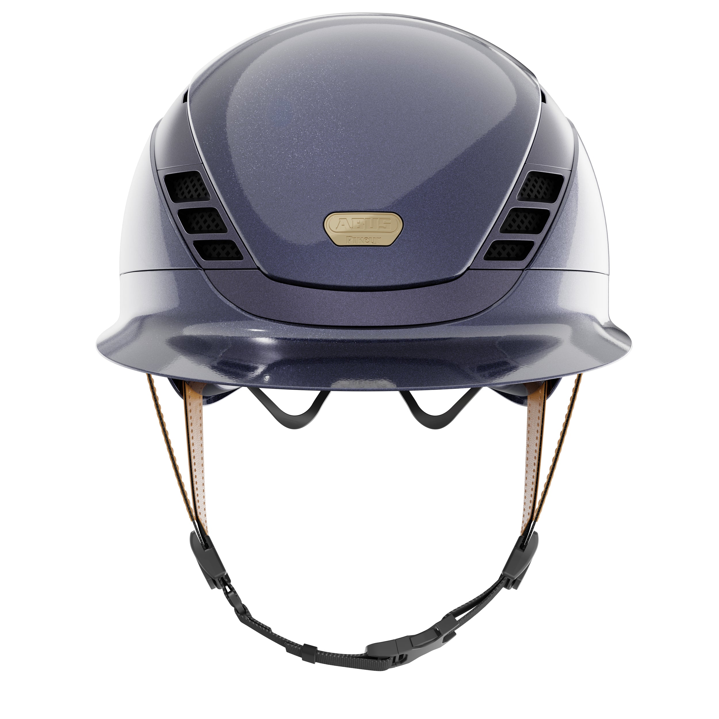AirLuxe Pure *Limited Edition* Long Visor Riding Helmet - Shiny Metallic Ocean