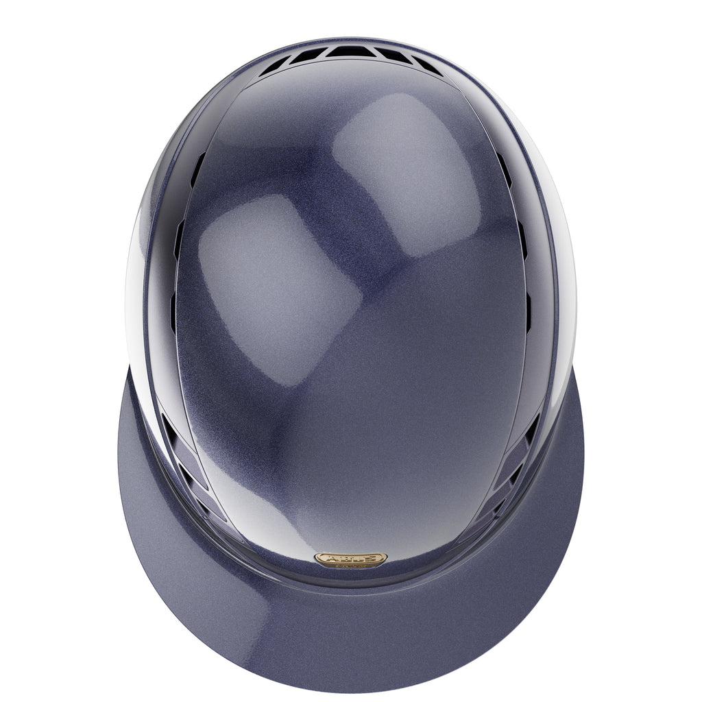 AirLuxe Pure *Limited Edition* Long Visor Riding Helmet - Shiny Metallic Ocean