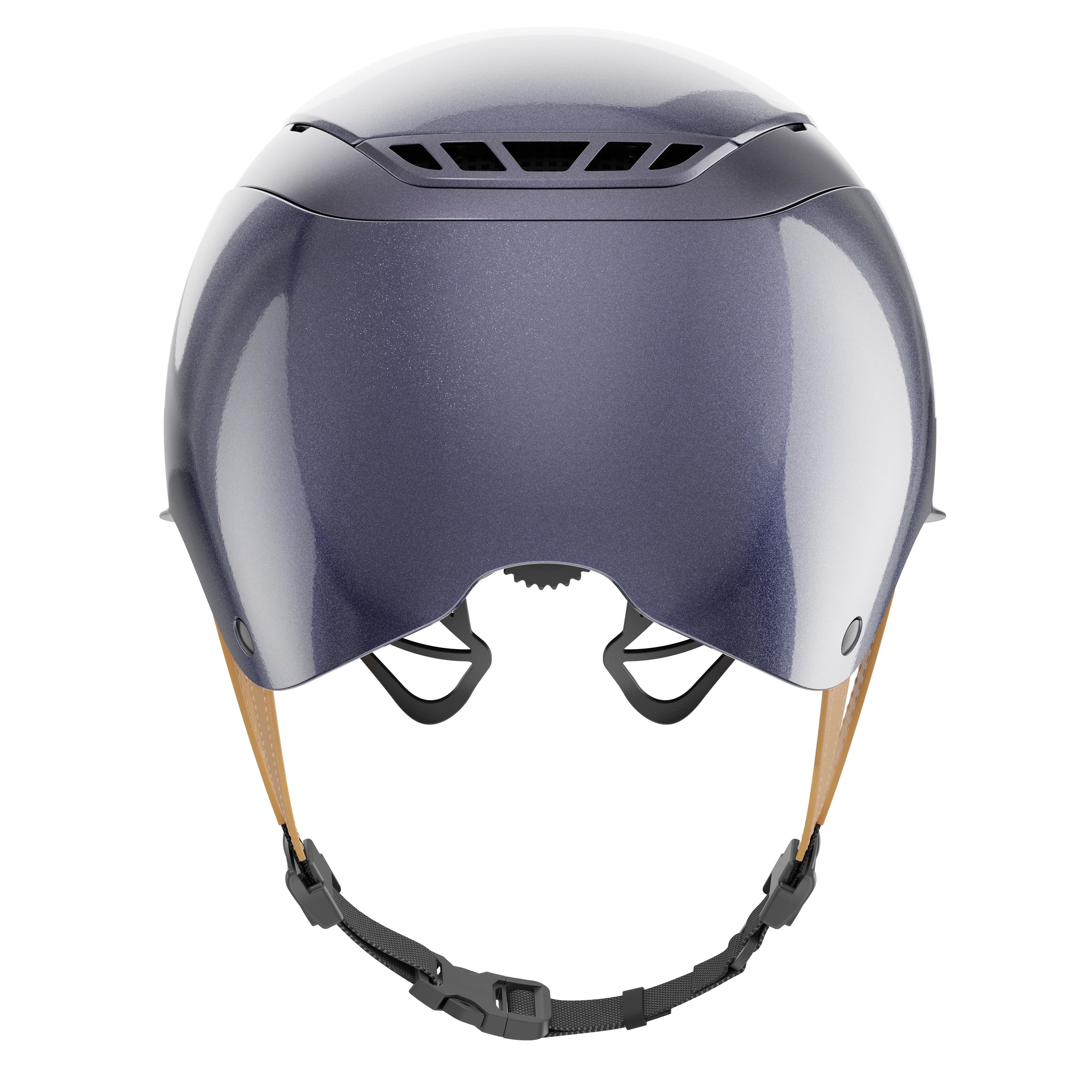 AirLuxe Pure *Limited Edition* Long Visor Riding Helmet - Shiny Metallic Ocean